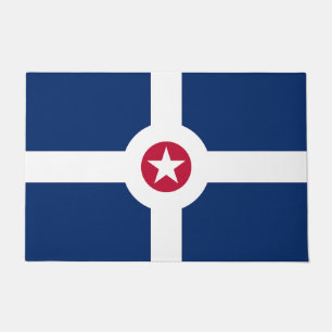Door Mat with Flag of Indianapolis City