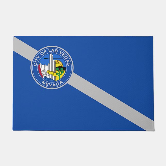 Door Mat with Flag of Las Vegas City (Front)
