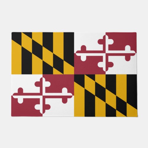 Door Mat with Flag of Maryland State USA