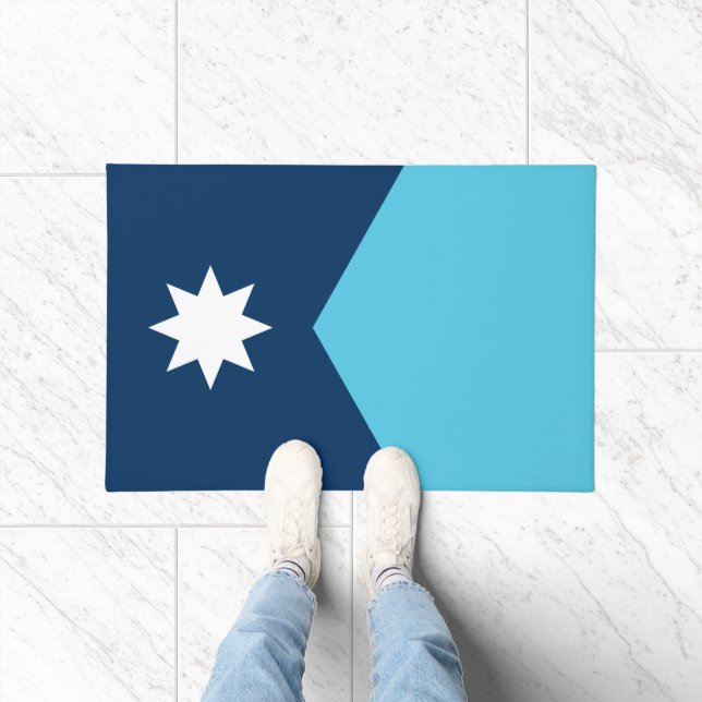 Door Mat with Flag of Minnesota, USA (Indoor)