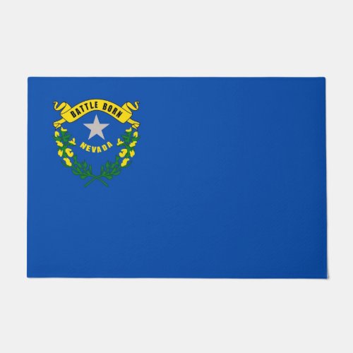 Door Mat with Flag of Nevada State USA