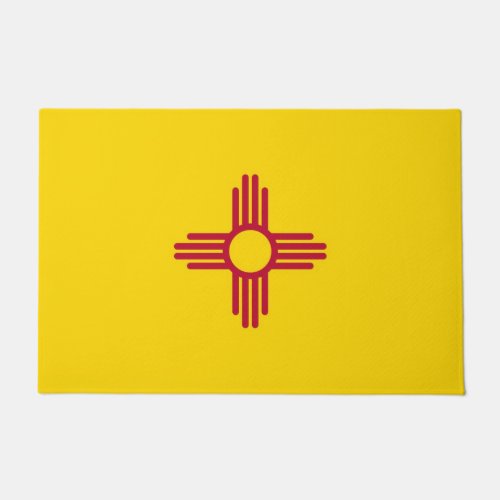 Door Mat with Flag of New Mexico State USA