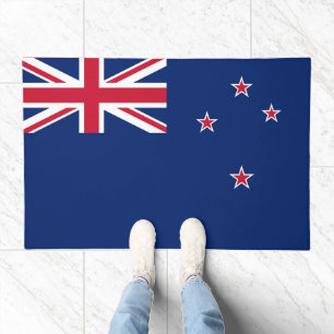Door Mat with Flag of New Zealand