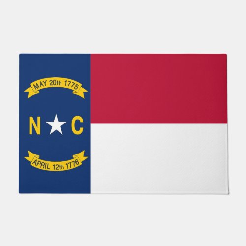 Door Mat with Flag of North Carolina State USA