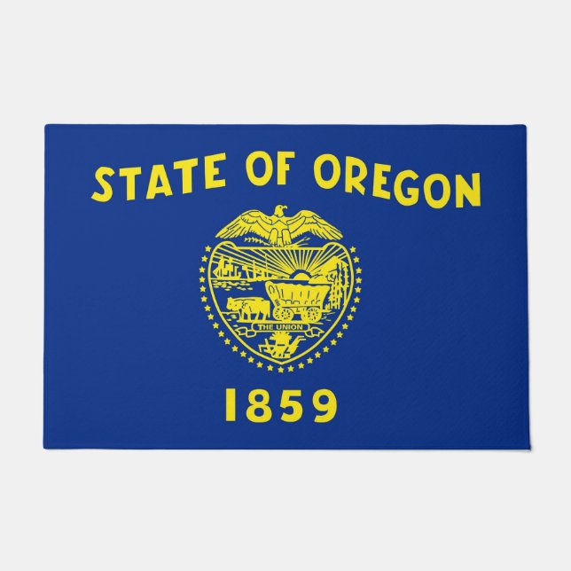 Door Mat with Flag of Oregon State, USA (Front)