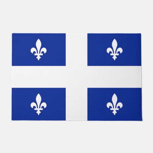 Door Mat with Flag of Quebec Canada