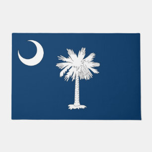 Door Mat with Flag of South Carolina State, USA