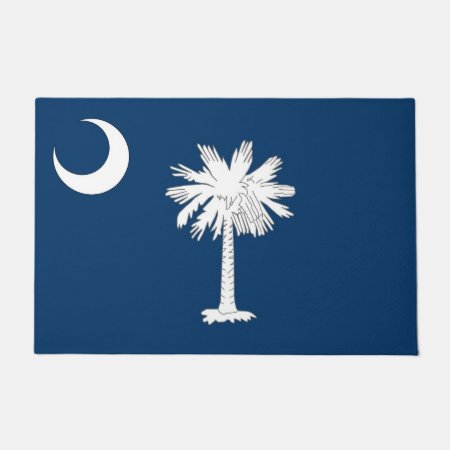Door Mat With Flag Of South Carolina State, Usa