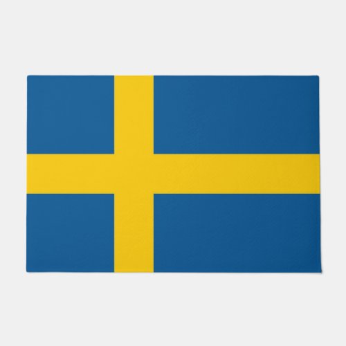 Door Mat with Flag of Sweden
