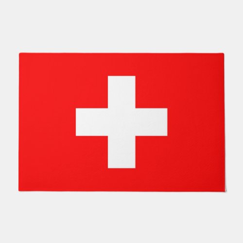Door Mat with Flag of Switzerland
