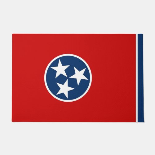 Door Mat with Flag of Tennessee State USA