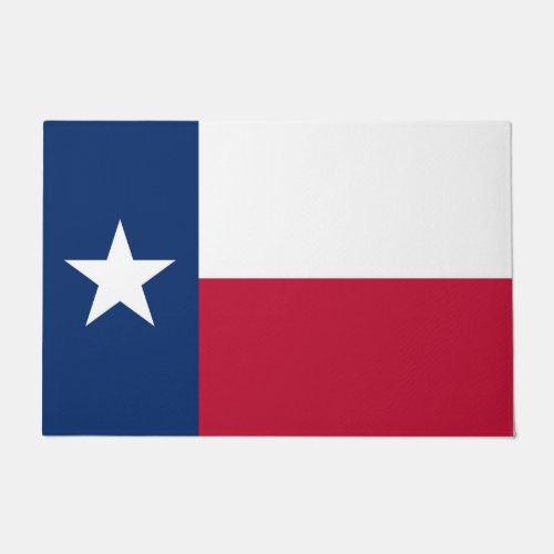 Door Mat with Flag of Texas State USA