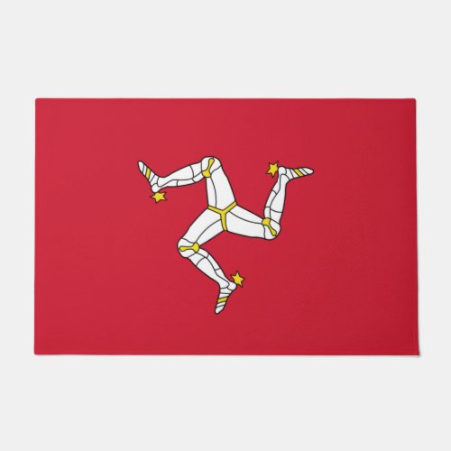 Door Mat with Isle of Man Flag United Kingdom