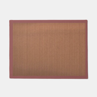 Door Mat with Striated Brown Design