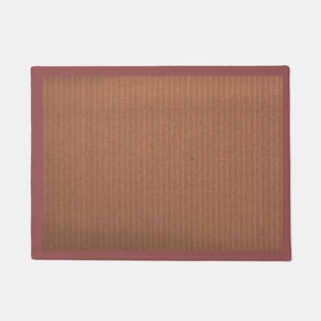 Door Mat with Striated Brown Design (Front)