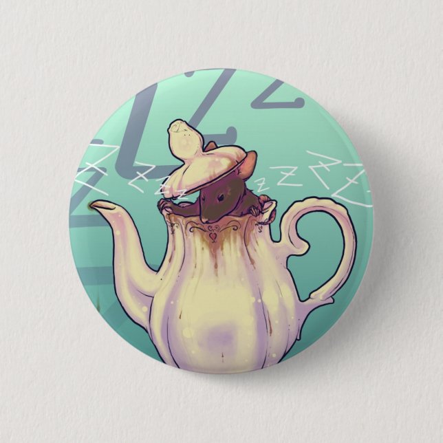 Door Mouse with teapot Button (Front)