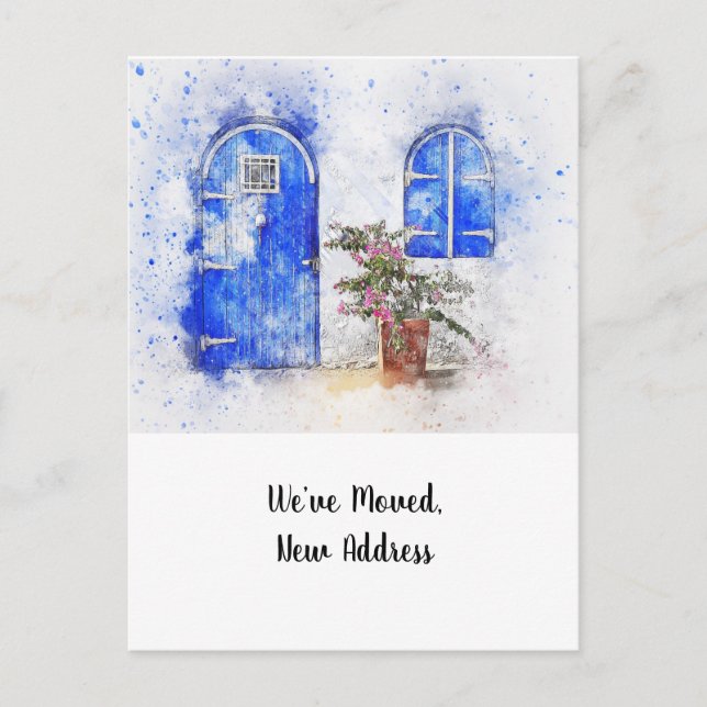 Door New Address Announcement Postcard (Front)