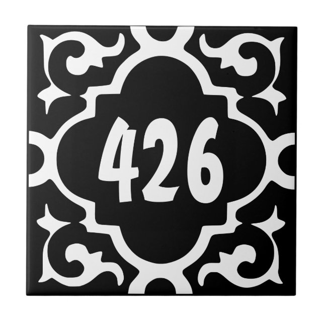Door number ceramic tile (Front)