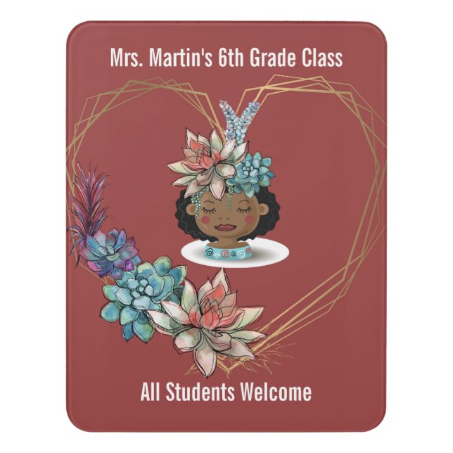 Door Sign for 6th Grade Class (Contemporary Vert)