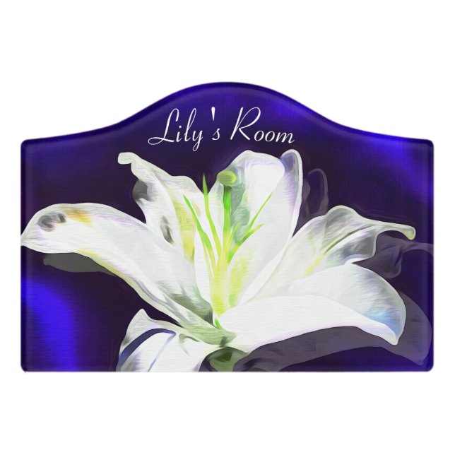 Door Sign for girl's bedroom (Small Crest Front)