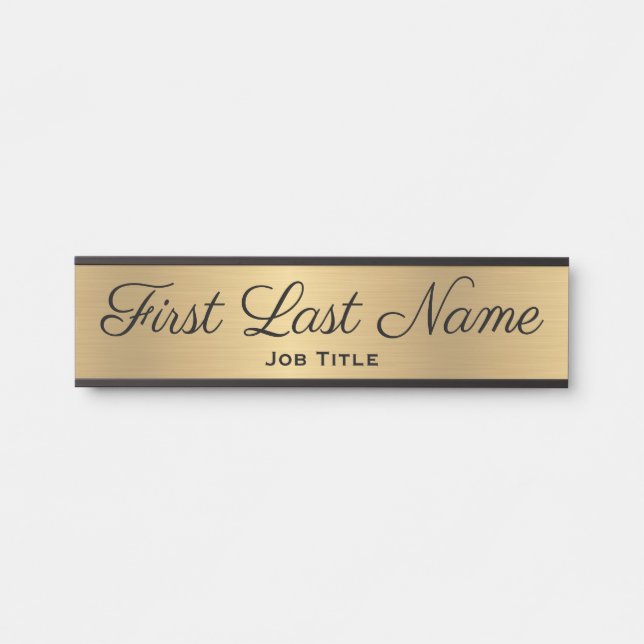 Door Sign for Office Door Signs for Office Gold (Front)