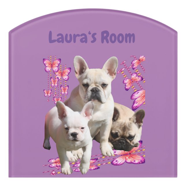 Door sign French Bulldog  (Contour Front)