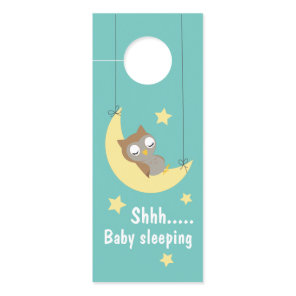 Door sign, to keep it quiet for the baby hanger