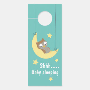 Door sign, to keep it quiet for the baby hanger