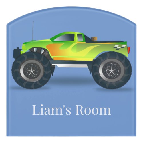 Door Signboard Children Large Wheel Truck Door Sign