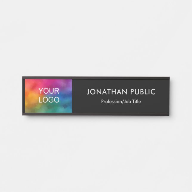 Door Signs Your Business Company Logo Here Modern (Front)