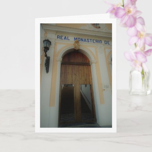 Door to Real Monasterio De San Miguel De Lliria Card