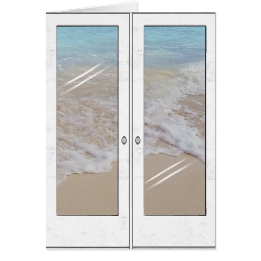 door with ocean view cards (Front)