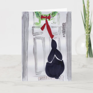 Door Wreath Holiday Card