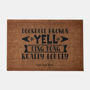 Doorbell broken doormat