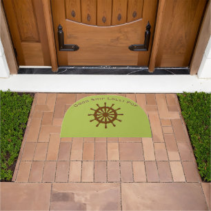 Doormat - Brown Helm with Ship Name