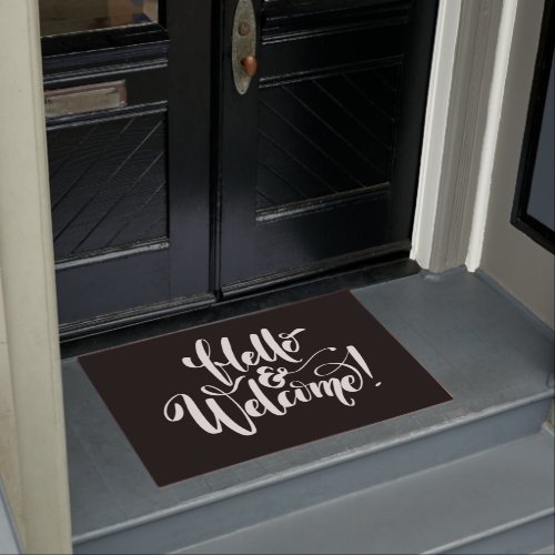 Doormat Door Mat Calligraphy Welcome Mat - Doormat Door Mat Calligraphy Welcome Black and White Mat