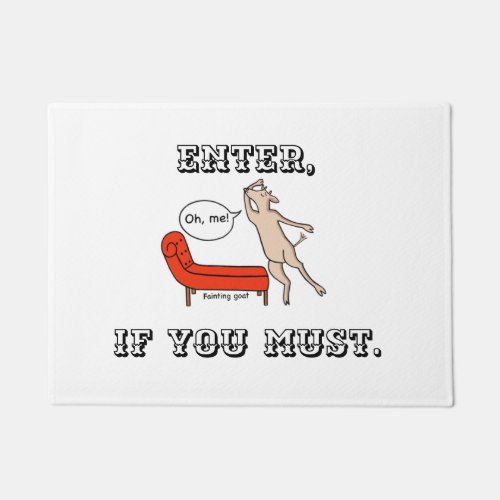 Doormat Fainting Goat Doormat