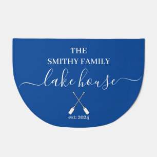 Doormat - Lake House Blue Semicircle