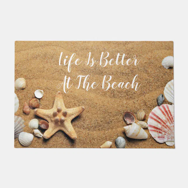 DoormatLife Is Better At The Beach Doormat Zazzle
