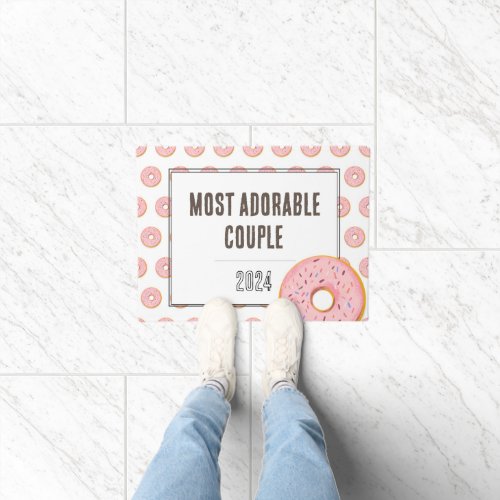 Doormat Most adorable couple Donut design Doormat