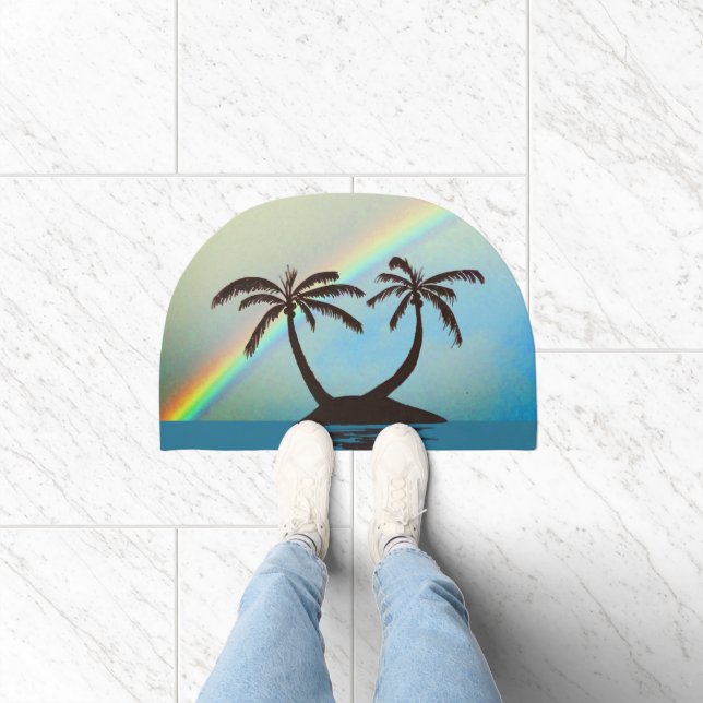Doormat - Palm Island and Rainbow (Indoor)