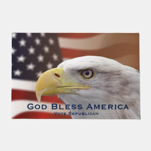 Doormat Political God Bless Vote Republican