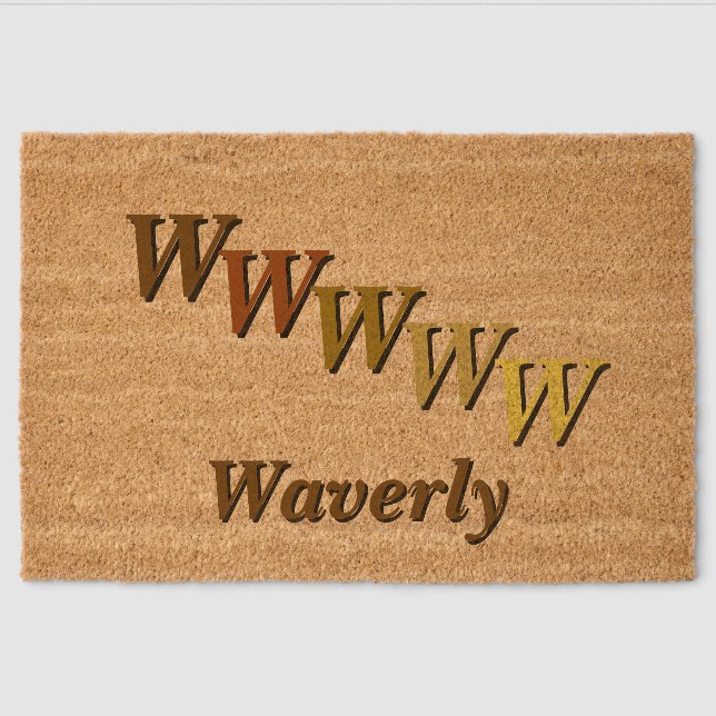Doormat – Stepped Initials with Name Fiber Doormat (Front)