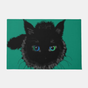 Doormat with Black Cat