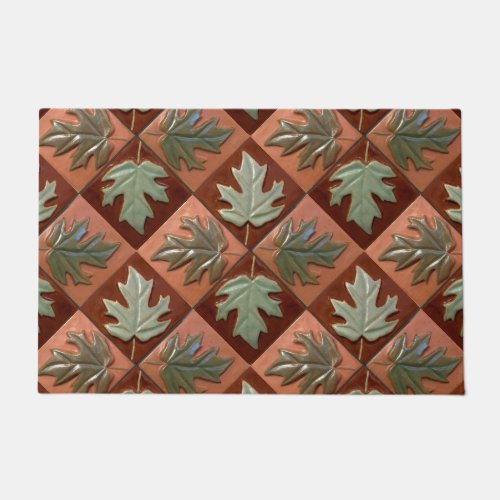 Doormat with Maple leaf tiles