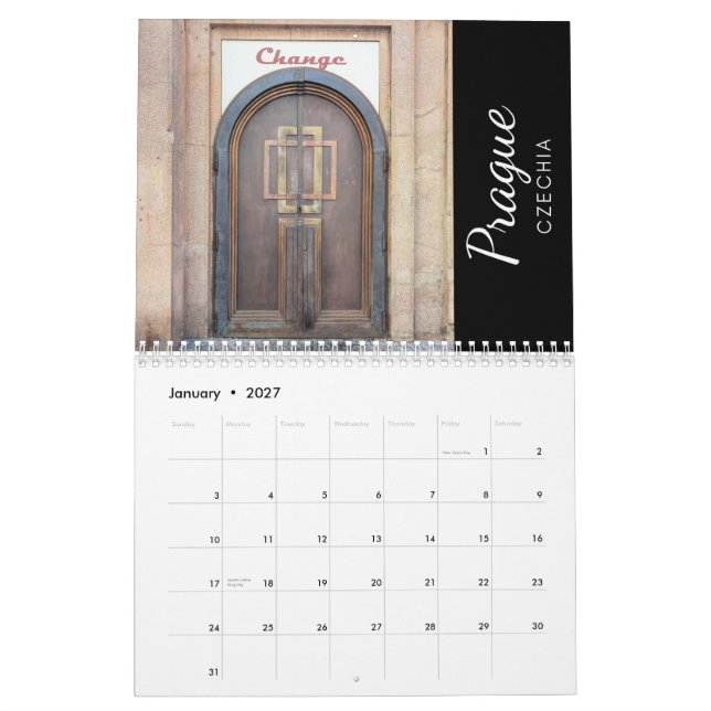 Doors of Europe 2026 Calendar (Jan 2027)