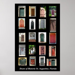 Doors of Historic St. Augustine, Florida Poster