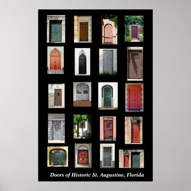 Doors of Historic St. Augustine, Florida Poster (Front)