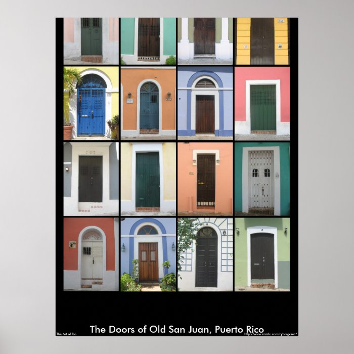 Doors of Old San Juan Poster