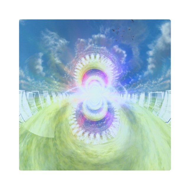 Doors to Fractal Dimension Metal Print (Front)